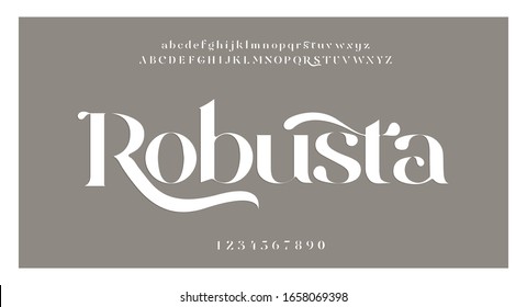 Elegant alphabet letters font and number. swoosh Classic Lettering Minimal Fashion Designs. Typography fonts regular uppercase and lowercase. vector illustration