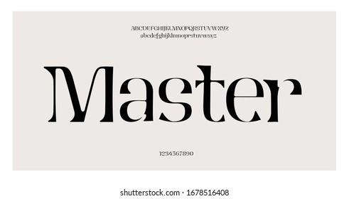 Elegant alphabet letters font and number. Classic Lettering Minimal Fashion Designs. authentic Typography fonts regular uppercase and lowercase. vector illustration