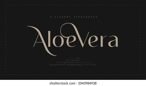 Elegant alphabet letters font and number. Classic Lettering Minimal Fashion Designs. Typography modern serif fonts regular decorative vintage concept. vector illustration - Shutterstock ID 2043984938