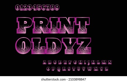 Elegant alphabet letters font and number. Classic Copper Lettering Minimal Fashion Designs.