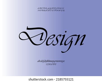 Elegant alphabet letters font and number. Typography uppercase and lowercase urban style fonts for technology