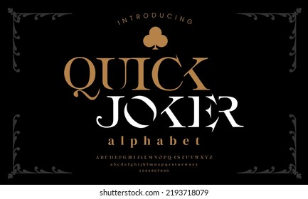 Elegant alphabet letters font and number. Classic Lettering Minimal Fashion Designs. Typography modern serif fonts regular decorative vintage concept. vector illustration