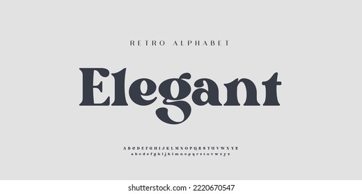 Elegant alphabet letters font and number. Typography Luxury classic lettering serif fonts vector illustration