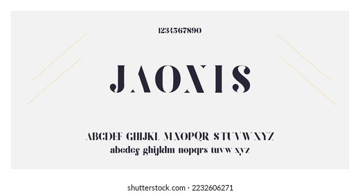 Elegant alphabet letters font and number. Classic Lettering Minimal Fashion Designs. Typography modern serif fonts regular decorative vintage concept. vector illustration