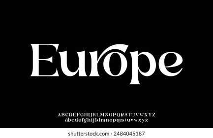 Elegant alphabet letters font and number. Classic Modern Serif Lettering Minimal Fashion. Typography decoration fonts for branding, wedding, invitations, logo.