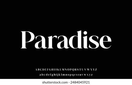Elegant alphabet letters font and number. Classic Modern Serif Lettering Minimal Fashion. Typography decoration fonts for branding, wedding, invitations, logo.