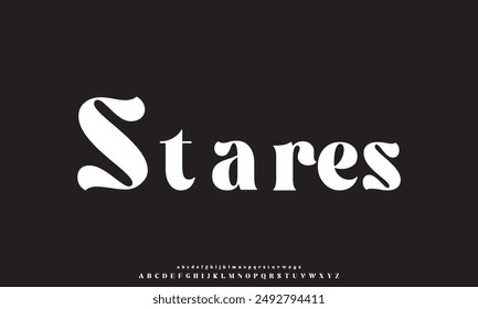 Elegant alphabet letters font and number. Classic elegant Lettering Minimal Fashion Designs. Typography fonts regular uppercase and lowercase. vector illustration