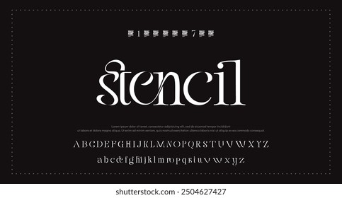 Elegant alphabet letters font and number. Typography Luxury classic lettering serif fonts decorative wedding logo vintage retro concept. vector illustration