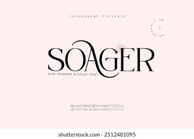 Elegant alphabet letters font and number. Classic Copper Lettering Minimal Fashion Designs. Typography fonts regular uppercase and lowercase. vector illustration