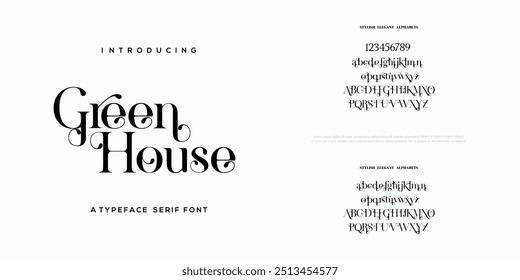 Elegant alphabet letters font and number. Classic Copper Lettering Minimal Fashion Designs. Typography fonts regular uppercase and lowercase. vector illustration
