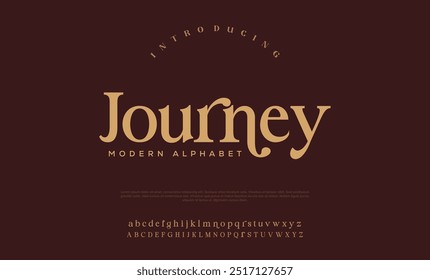 Fonte e número com letras do alfabeto elegantes. Tipografia Luxo clássico lettering serif fontes decorativo casamento vintage conceito retro. ilustração vetorial