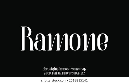Elegant alphabet letters font and number. Classic Modern Serif Lettering Minimal Fashion. Typography decoration fonts for branding, wedding, invitations, logo.