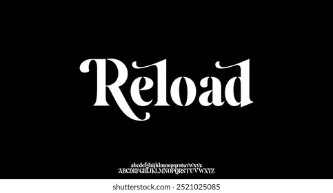 Elegant alphabet letters font and number. Typography elegant classic lettering serif fonts decorative vintage retro with tails concept. vector illustration