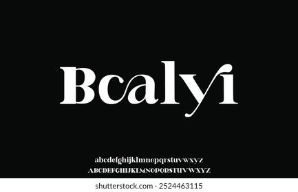 Elegant alphabet letters font and number. Classic Lettering Minimal Fashion Designs. Typography modern serif fonts decorative vintage design concept. vector illustration