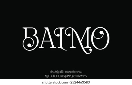 Elegant alphabet letters font and number. Classic Lettering Minimal Fashion Designs. Typography modern serif fonts decorative vintage design concept. vector illustration