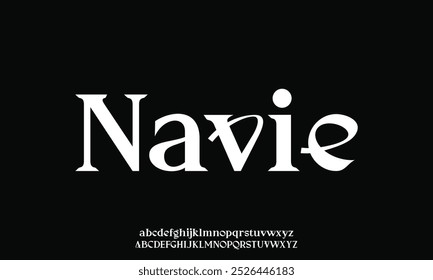 Fonte e número com letras do alfabeto elegantes. Clássico Lettering minimal Fashion Designs. Tipografia moderna serif fontes decorativo regular vintage conceito.