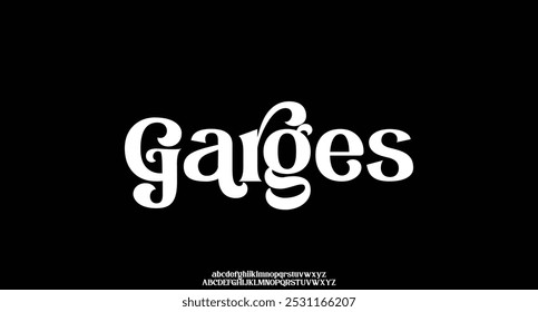 Elegant alphabet letters font and number. Classic Lettering Minimal Fashion Designs. Typography modern serif fonts decorative vintage wedding concept. vector illustration