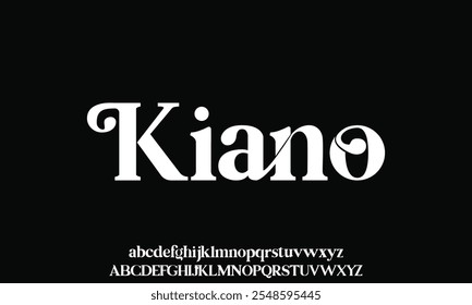 Fonte e número com letras do alfabeto elegantes. Clássico Lettering minimal Fashion Designs. Tipografia modernas fontes serif conceito vintage decorativo regular. ilustração vetorial