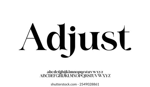 Elegant alphabet letters font and number. Classic Modern Serif Lettering Minimal Fashion. Typography decoration fonts for branding, wedding, invitations, logo. vector illustration

