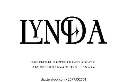 Elegant alphabet letters font and number. Classic Lettering Minimal Fashion Designs. Typography modern serif fonts regular uppercase lowercase and numbers. vector illustration