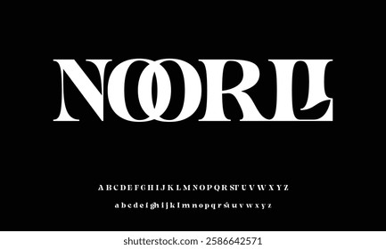Elegant alphabet letters font and number. Classic Lettering Minimal Fashion Designs. Typography modern serif fonts regular uppercase lowercase and numbers. vector illustration
