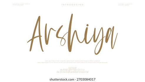 Fonte e número com letras do alfabeto elegantes. Clássico Lettering minimal Fashion Designs. Tipografia modernas fontes serif conceito vintage decorativo regular. ilustração vetorial