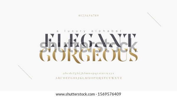 Elegant Alphabet Letters Font Number Classic Stock Vector (Royalty Free ...