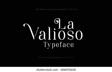 Elegant alphabet letters font. Typography fonts regular uppercase and lowercase. Vector illustration of typeface a to z.
