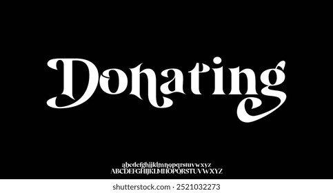 Letras alfabéticas elegantes fonte Tipografia vetor ilustração