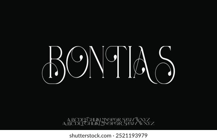 Elegant alphabet letters font. Typography luxury classic lettering serif fonts decorative wedding vintage retro logos.