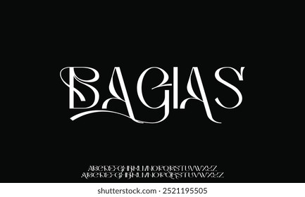 Fonte com letras do alfabeto elegantes. Tipografia de luxo clássico lettering serif fontes casamento decorativo vintage retro logos.