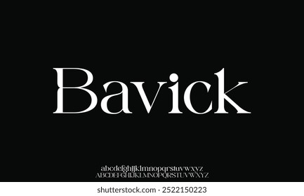 Fonte e número do logotipo com letras alfabéticas elegantes. Luxo Clássico Moderno Serif Lettering Moda Mínima. Fontes de decoração de tipografia para branding, casamento, logos. ilustração vetorial