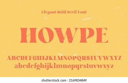 Elegant alphabet letters serif font. classic typography fonts regular uppercase, lowercase. Premium Vector