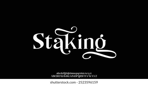 Elegant alphabet letters serif font and number. Luxury Classic Lettering Minimal Fashion. Typography fonts regular uppercase, lowercase and numbers. vector illustration