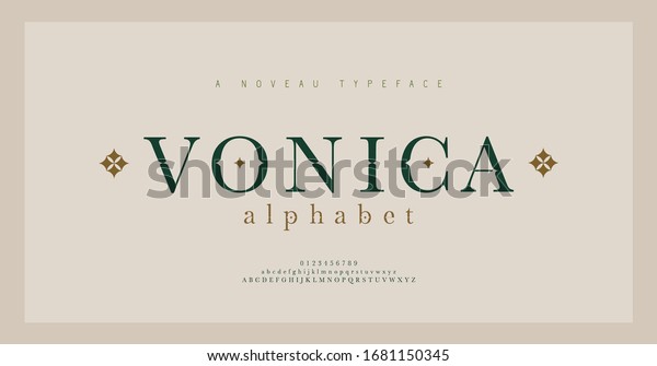 Elegant Alphabet Letters Serif Font Number Stock Vector (Royalty Free ...