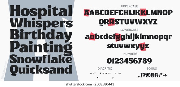 Elegant alphabetic font. Sans. Minimalistic modern fonts for logos, brands, etc. High-quality typographic font in upper and lower case, with numbers and diacritics. Vector illustration