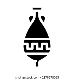 Elegant Amphora Glyph Icon Vector. Elegant Amphora Sign. Isolated Symbol Illustration