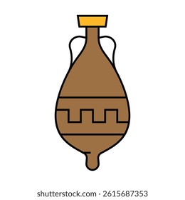 elegant amphora line icon vector. elegant amphora sign. isolated symbol illustration