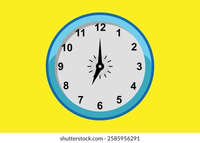 Elegant analogue wall clock, time and date
