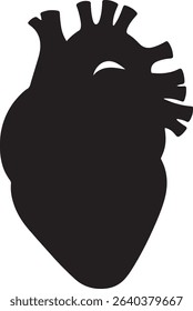 Elegant Anatomical Heart Silhouette Logo in Vector Style – Perfect for Wellness or Health Startups