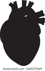 Elegant Anatomical Heart Silhouette Logo in Vector Style – Perfect for Wellness or Health Startups