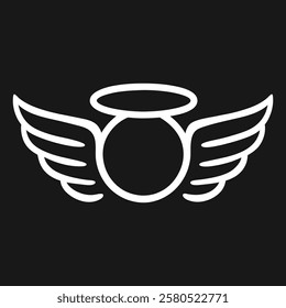 Elegant Angel Wings and Halo Logo Design for Branding