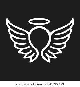 Elegant Angel Wings and Halo Logo Design for Branding