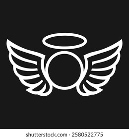 Elegant Angel Wings and Halo Logo Design for Branding