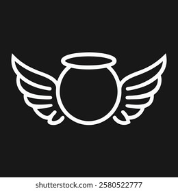 Elegant Angel Wings and Halo Logo Design for Branding