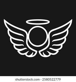 Elegant Angel Wings and Halo Logo Design for Branding