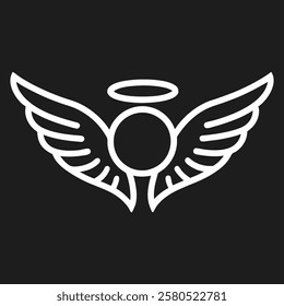 Elegant Angel Wings and Halo Logo Design for Branding