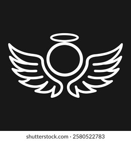 Elegant Angel Wings and Halo Logo Design for Branding