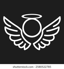 Elegant Angel Wings and Halo Logo Design for Branding