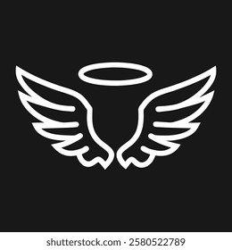 Elegant Angel Wings and Halo Logo Design for Branding